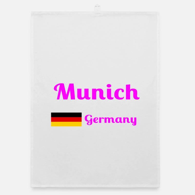 Munich Germany- Stylish prints Organic dish towel