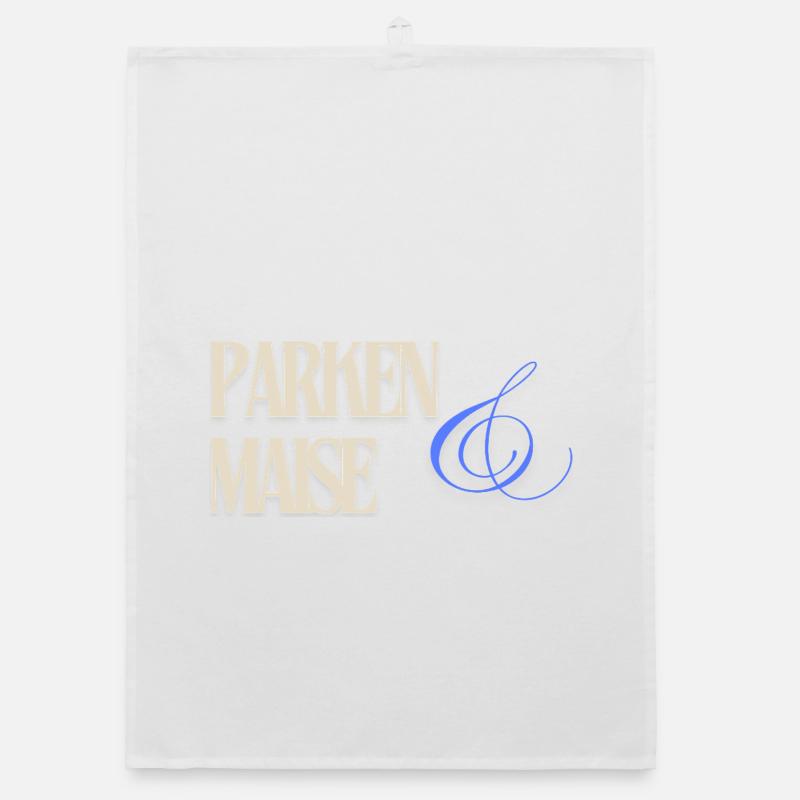 PARKEN MAISE Clef Stylisée - Torchon bio - blanc