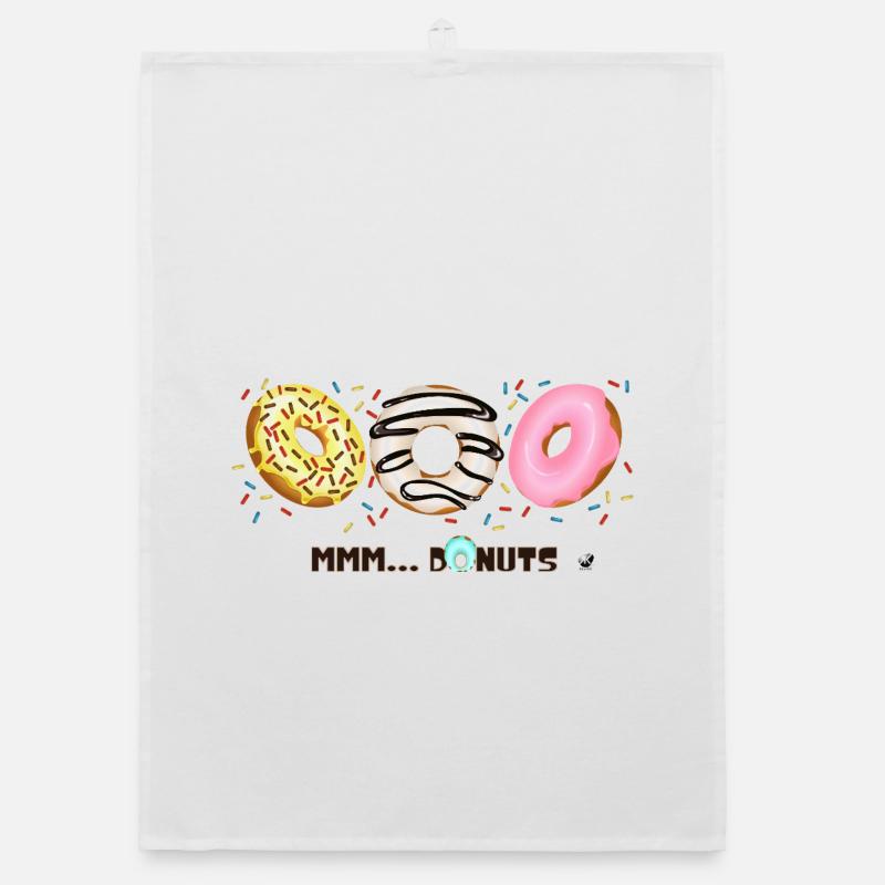 Glasierte Donuts mit Sprinkles Abbildung Organic Geschirrtuch