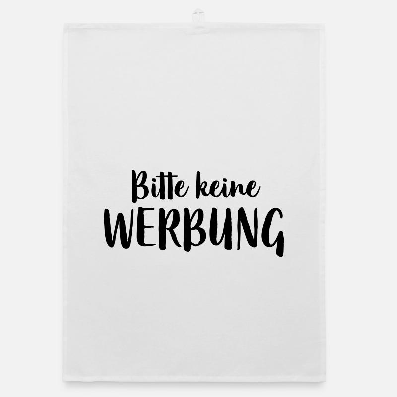 Bitte keine Werbung Aufkleber Briefkasten - Organic Geschirrtuch - Weiß