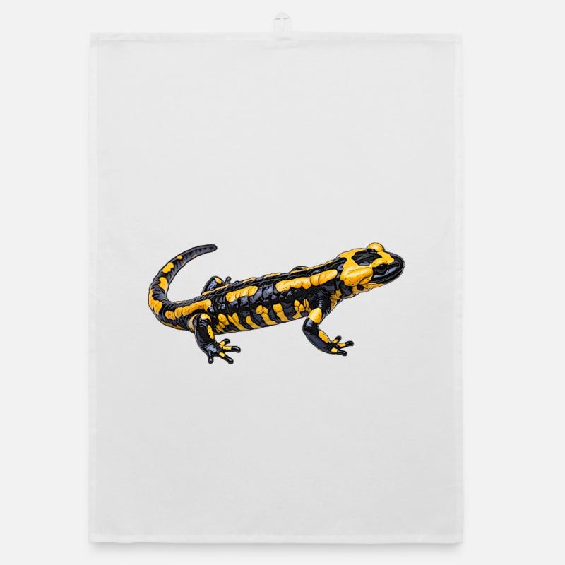 Conception de la salamandre de feu Torchon bio
