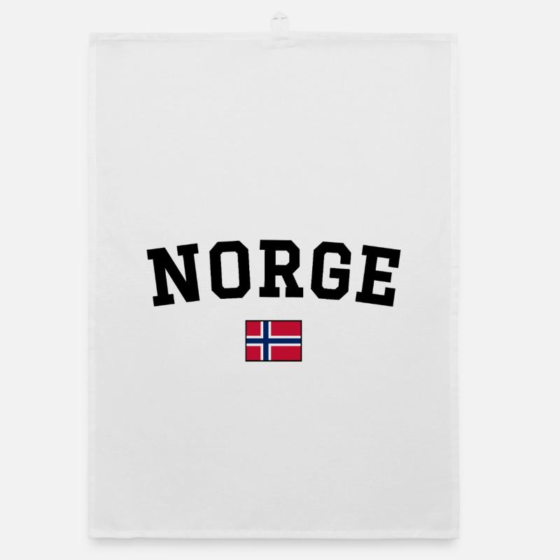 Drapeau de la Norvège Noir Torchon bio