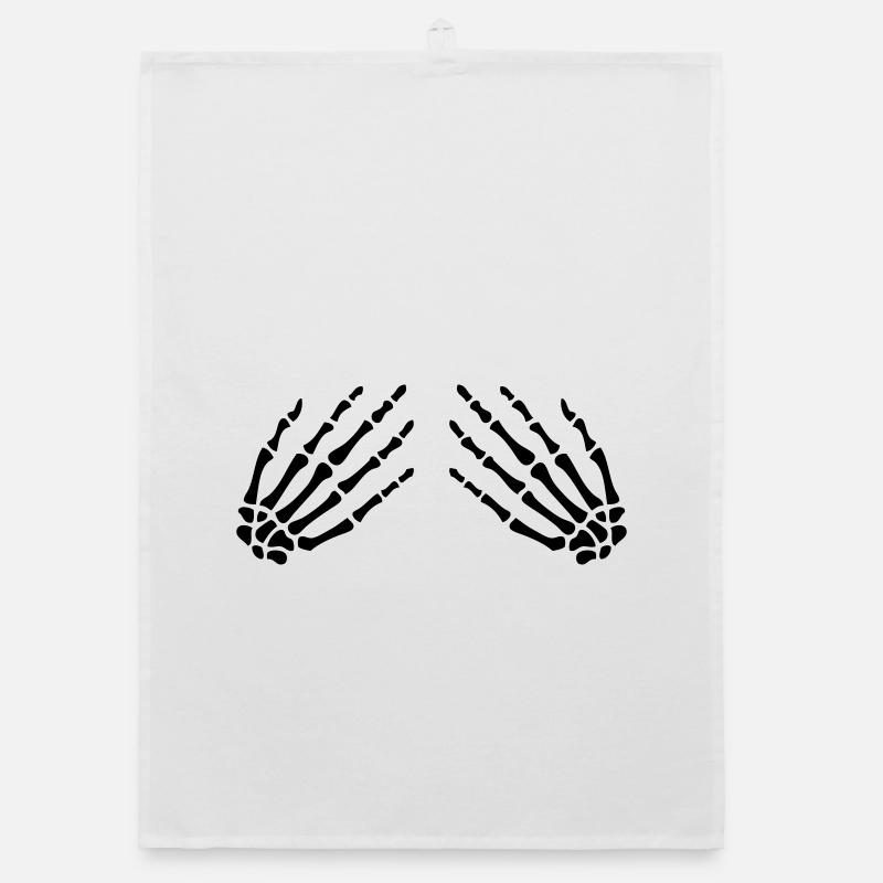 skelet_hand_vector Organic Geschirrtuch