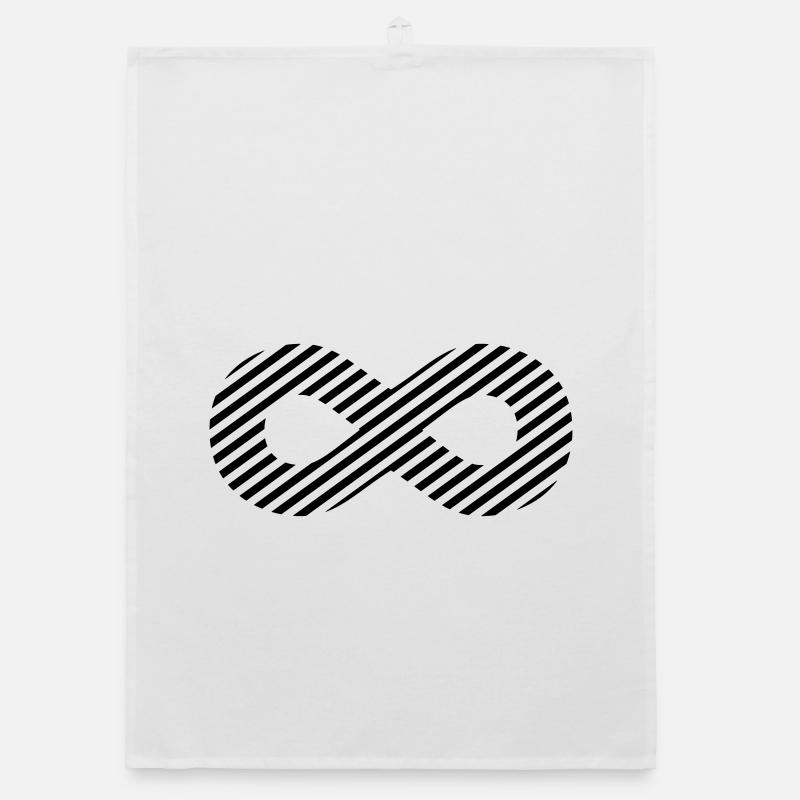 Signe de l'infini - rayures de modèle Torchon bio