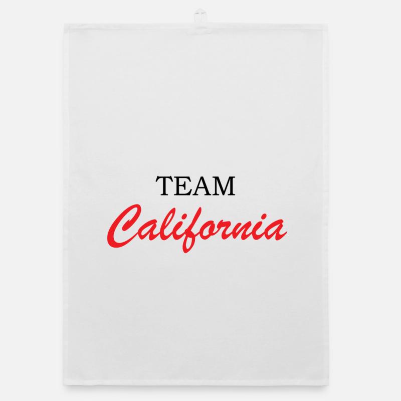 California Script Rot Organic Geschirrtuch