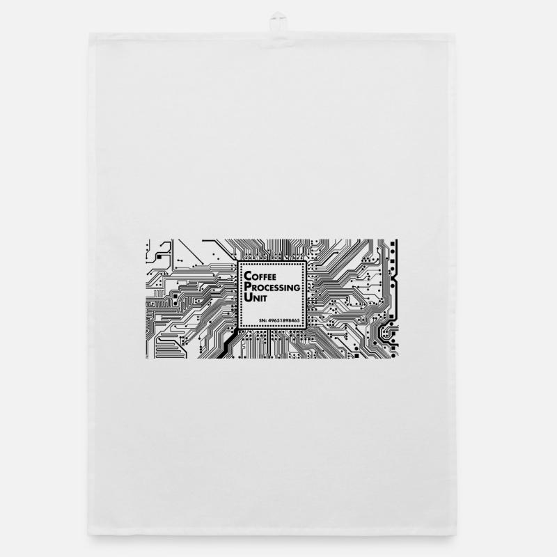 Unité de traitement du café - Torchon bio - blanc