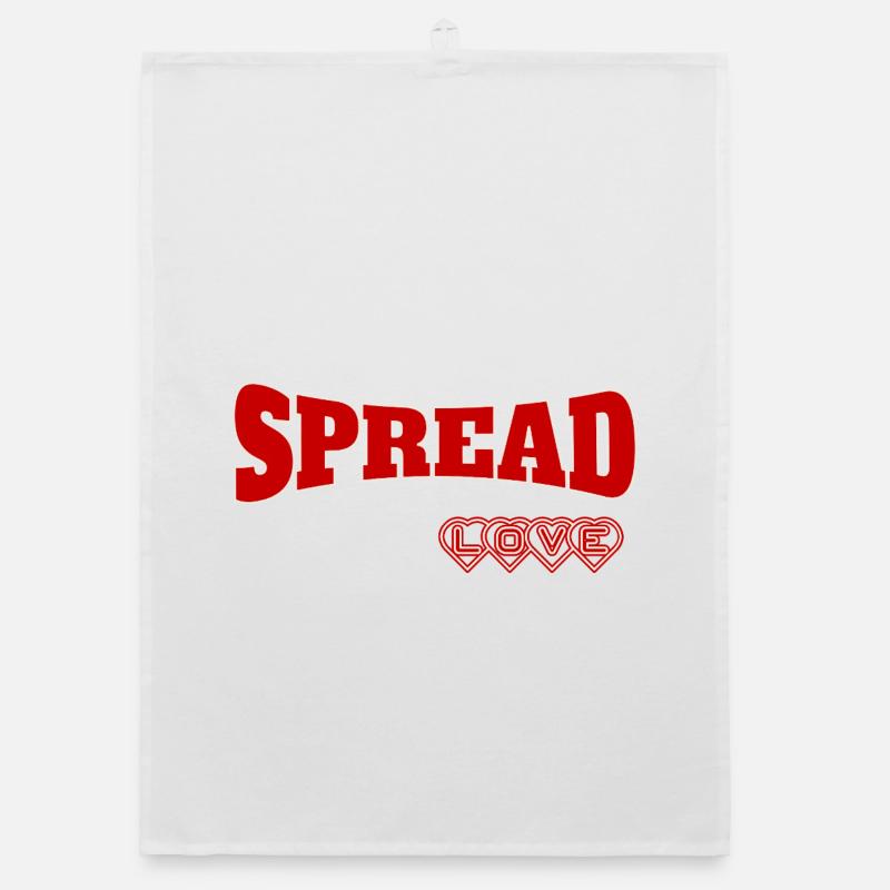 Expressive Spread Love Design Organic dish towel