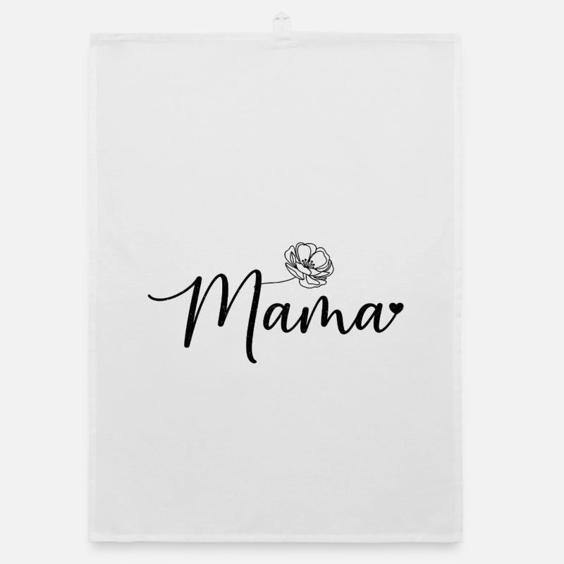 Mama Muttertag Blume Organic Geschirrtuch