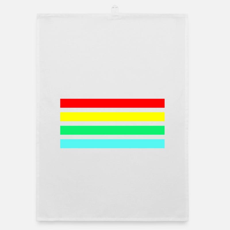 Composition rétro de rayures en arc néon Torchon bio