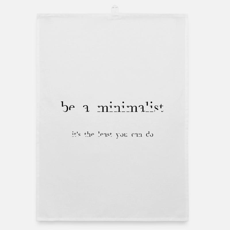 be-a-minimalist-blk Organic dish towel