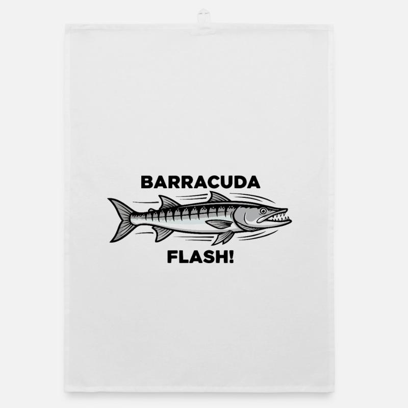 Barracuda Flash Prédateur Mer Barracuda Torchon bio