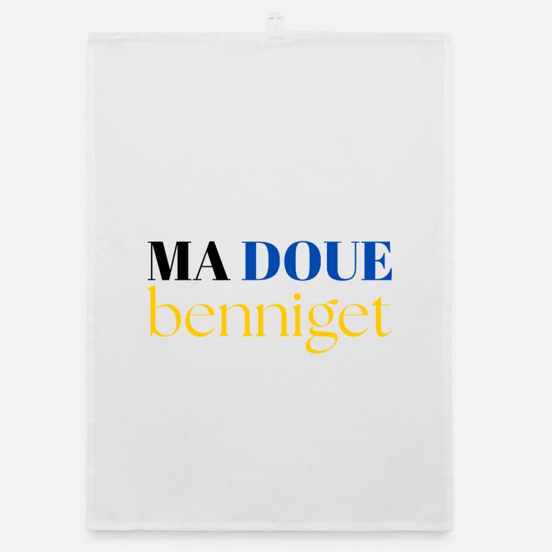Ma Doue benniget - Expression bretonne Torchon bio