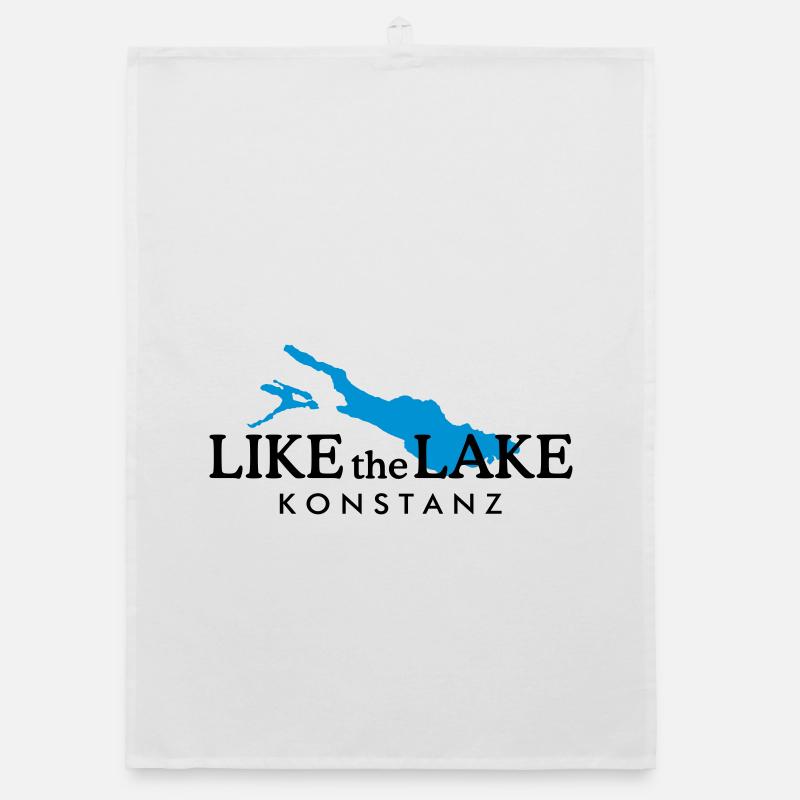 Like the Lake - Konstanz am Bodensee - Organic Geschirrtuch - Weiß