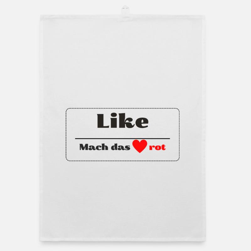 Like mach das Herz rot Organic Geschirrtuch