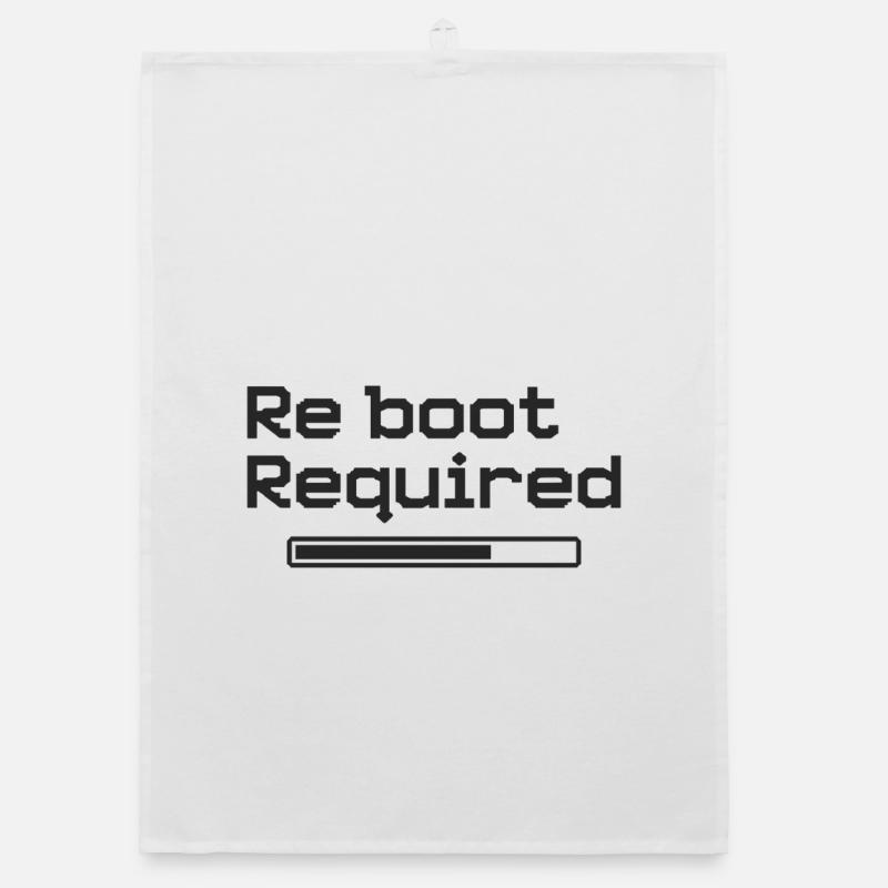 Reboot Required – Retro Gaming Style Organic dish towel
