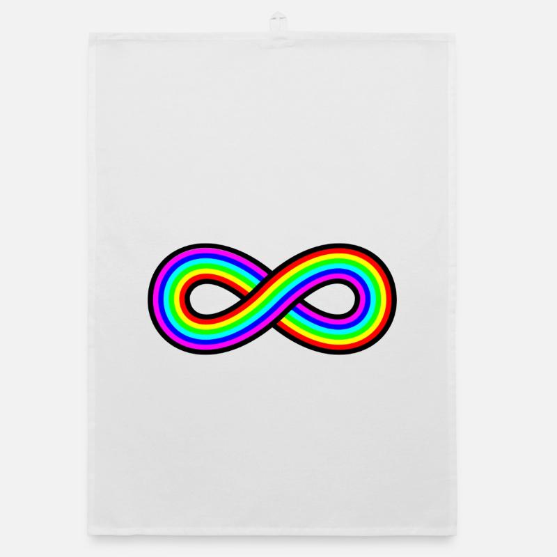 Autism Rainbow Infinity Organic dish towel