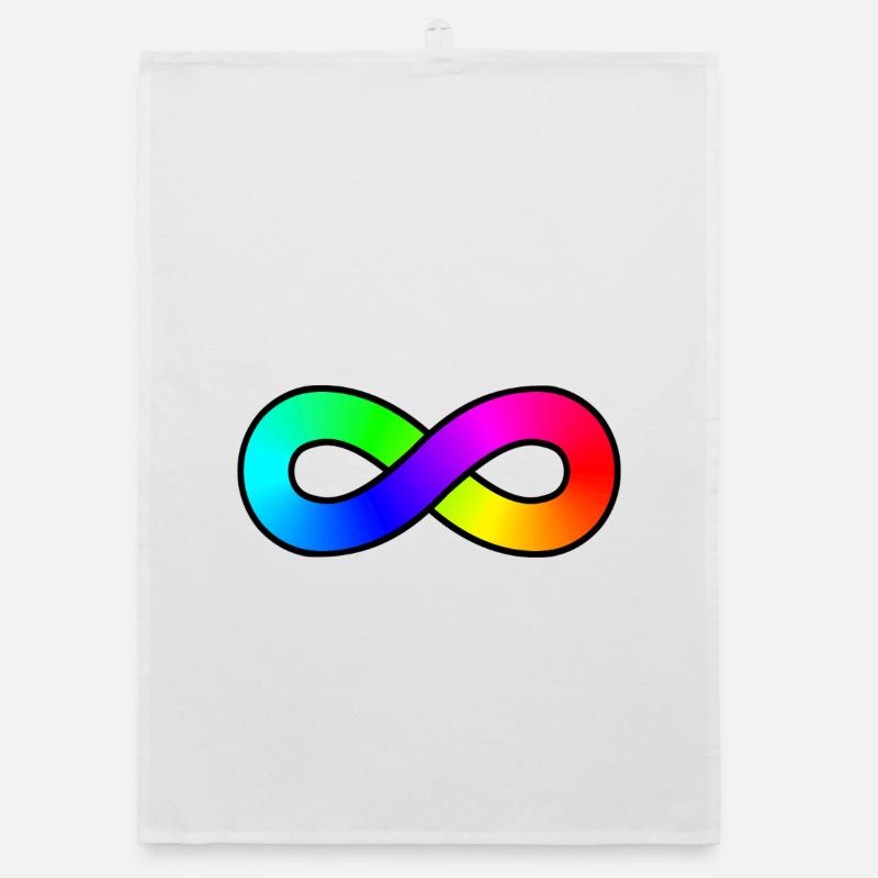 Autismus Regenbogen Unendlichkeit Organic Geschirrtuch