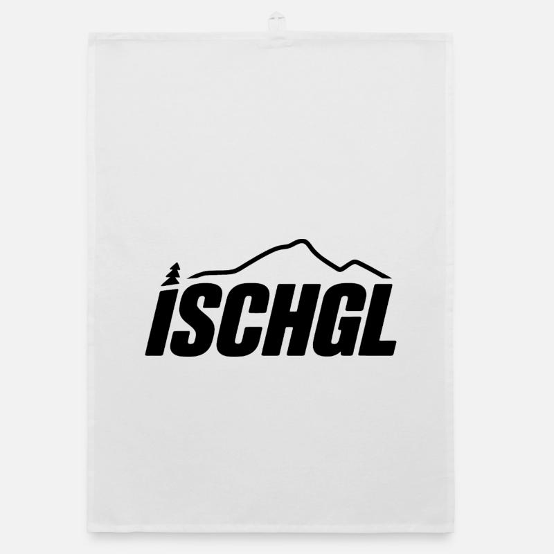 Ischgl - Création de souvenirs Torchon bio