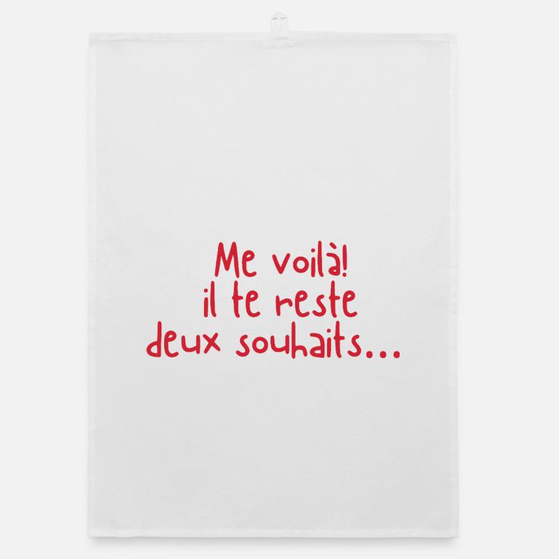 Here I am, you have two wishes left - humor Organic dish towel