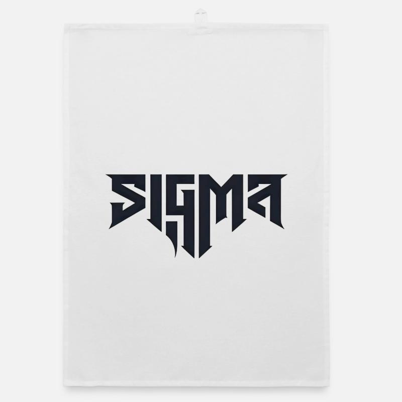 Sigma Glyphs in Tough Typography Organic dish towel