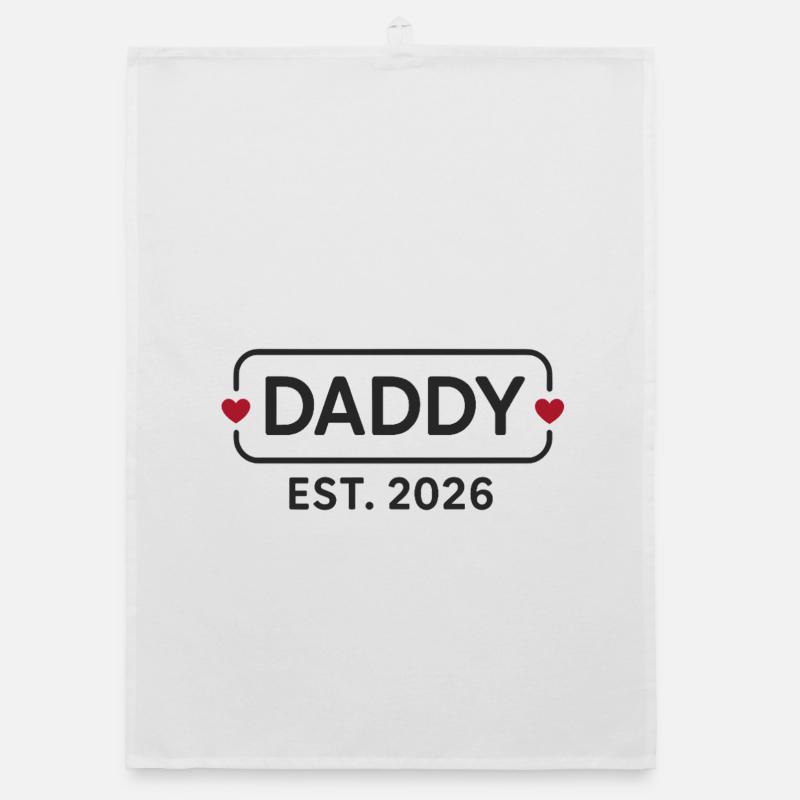 DADDY 2026 Stolzer werdender Vater Organic Geschirrtuch