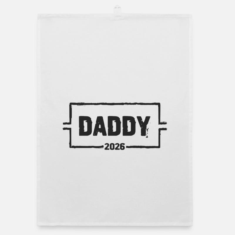 DADDY 2026 Stolzer werdender Vater Organic Geschirrtuch