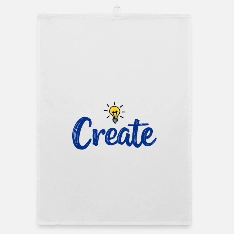 Create Lettering with Glowing Light Bulb Organic dish towel
