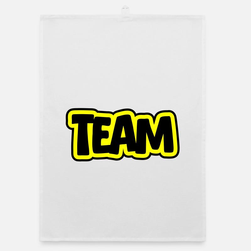 Team lettering Organic dish towel