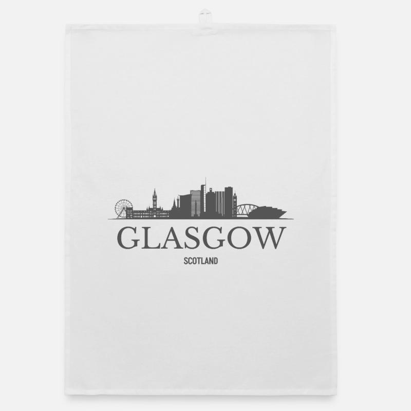 Glasgow, Écosse, silhouette de Glasgow Torchon bio