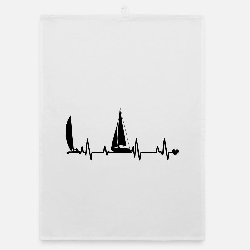 Sailboat Organic dish towel