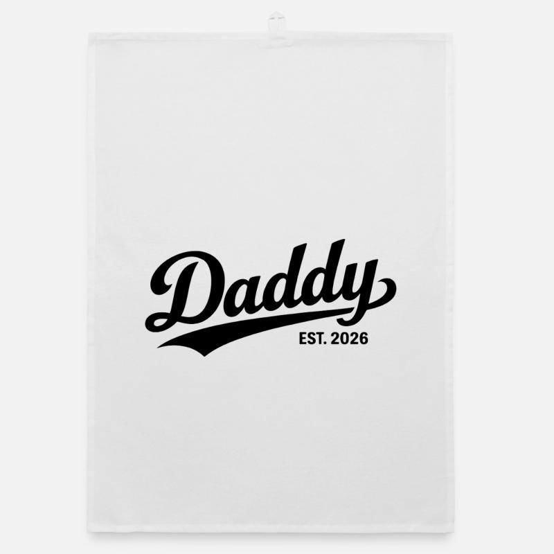 Daddy's 2026 Daddy-to-be New Father Gift Organic dish towel
