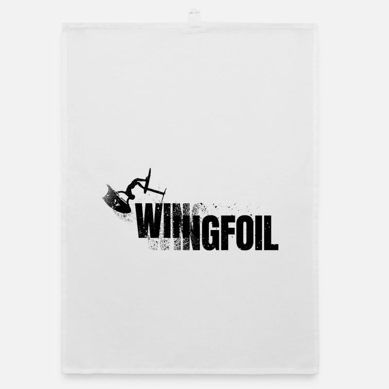 Wingfoiler avec lettrage Torchon bio