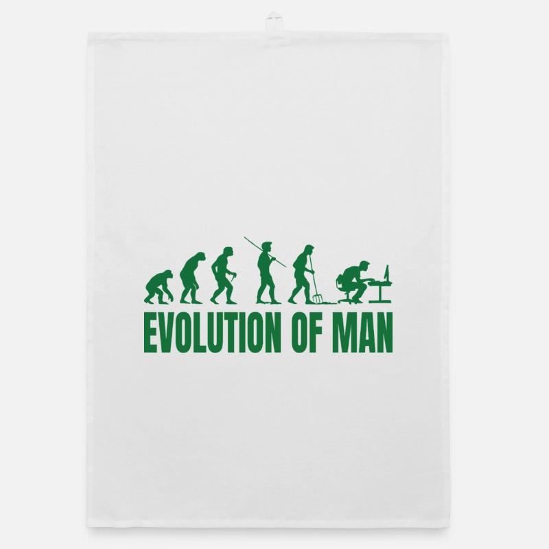 Evolution of Man Programmer IT Organic dish towel