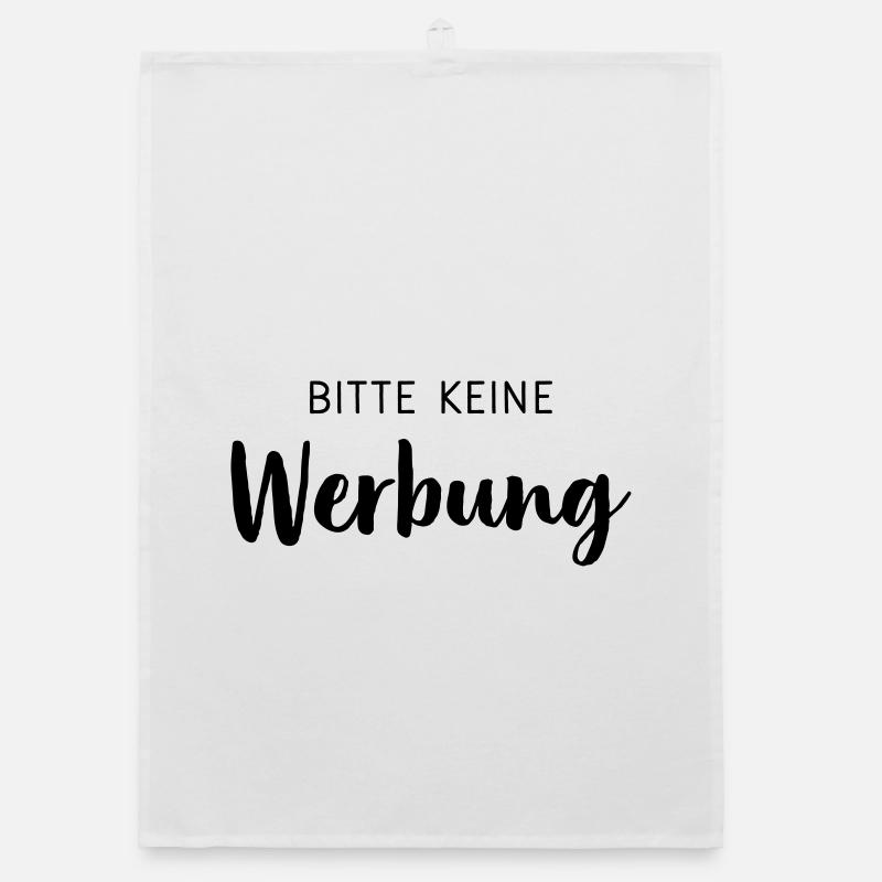 Bitte keine Werbung Aufkleber Briefkasten - Organic Geschirrtuch - Weiß