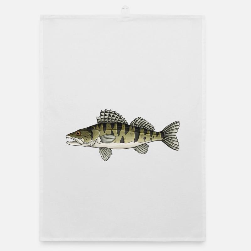 Conception de poissons prédateurs à zanders pour pêcheurs Torchon bio