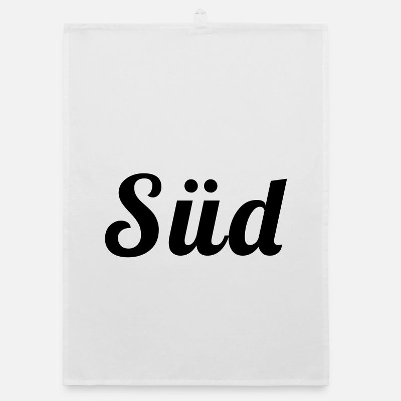 schwarz, weiss, blau - Alm Statement Organic Geschirrtuch