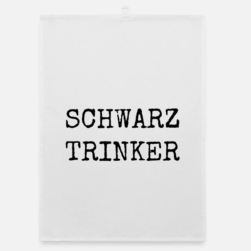 Schwarztrinker – Lustiges Kaffee Textdesign Organic Geschirrtuch