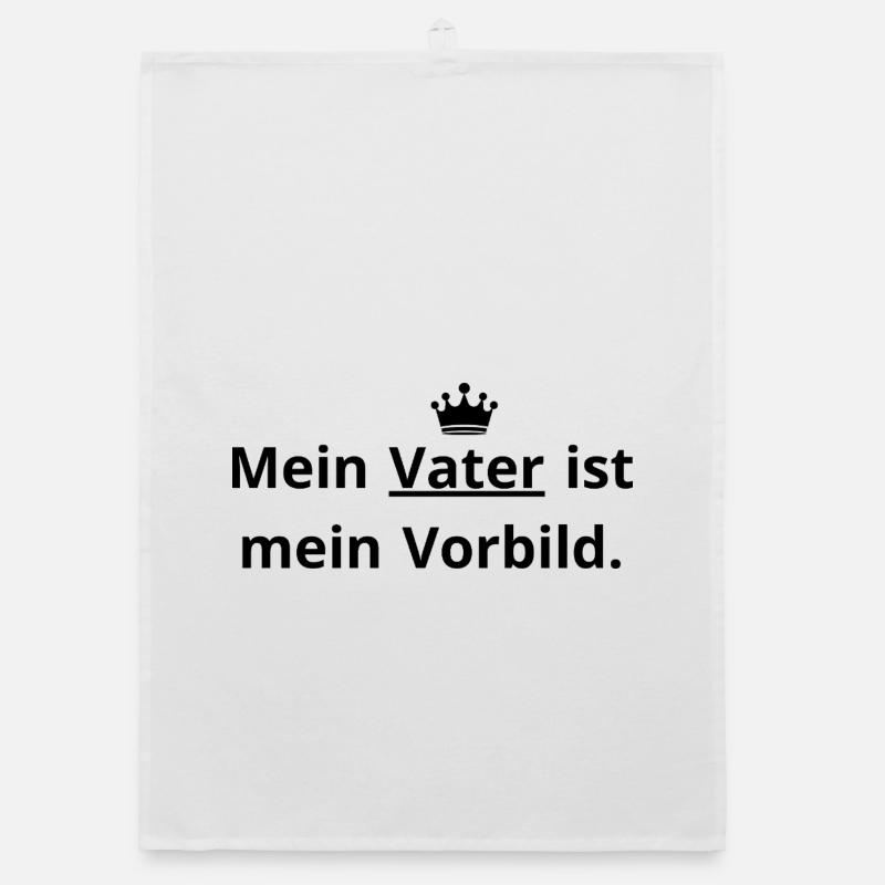 Papa Vorbild: Mein Held im Leben. Organic Geschirrtuch