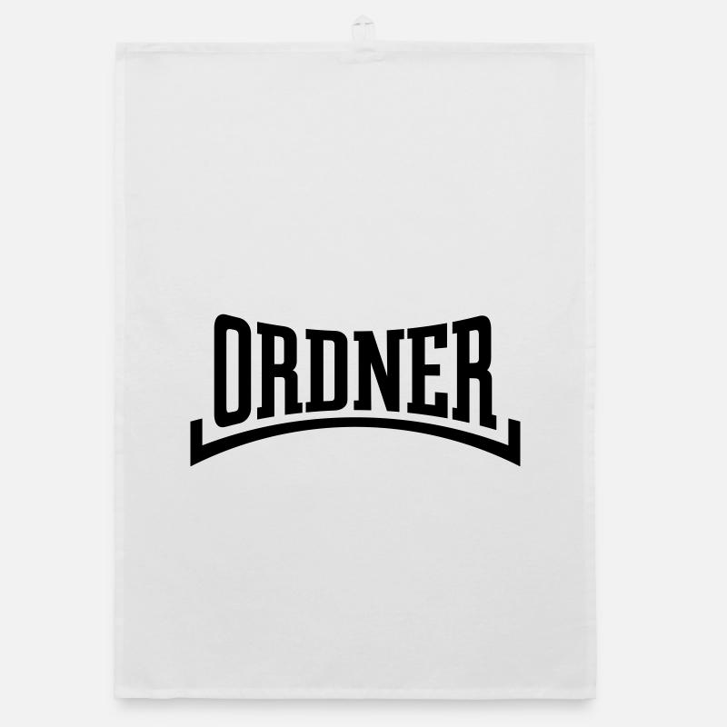 Ordner (Ordnung / Security / Black) Organic Geschirrtuch