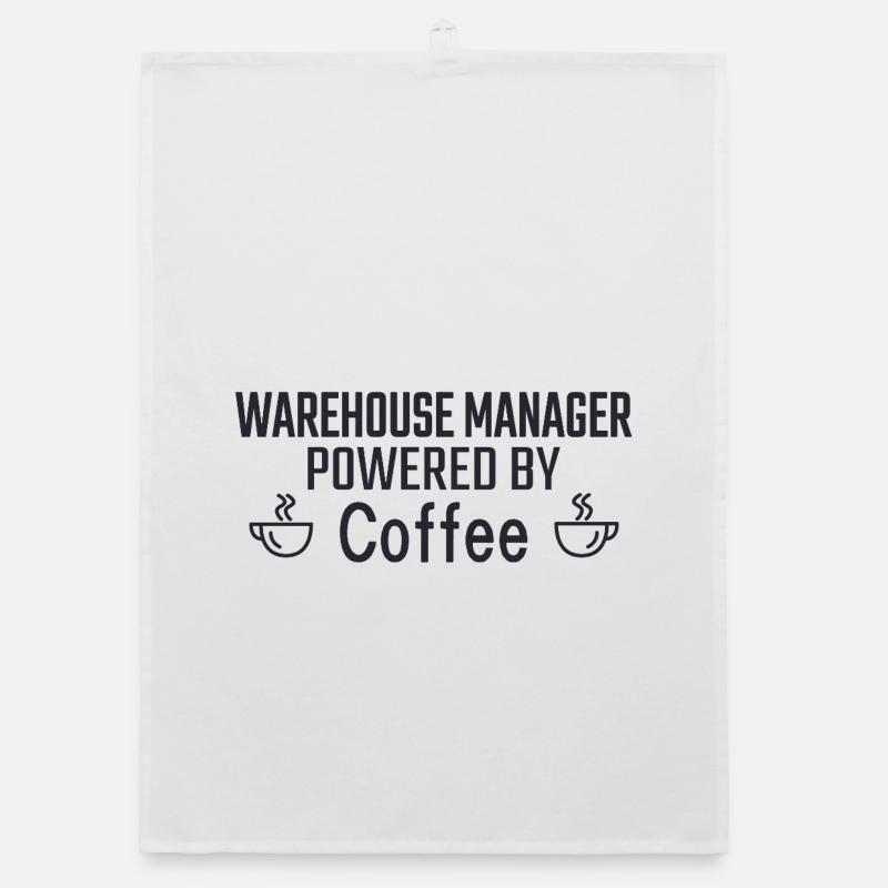 Warehouse Manager Powered By Coffee Organic Geschirrtuch