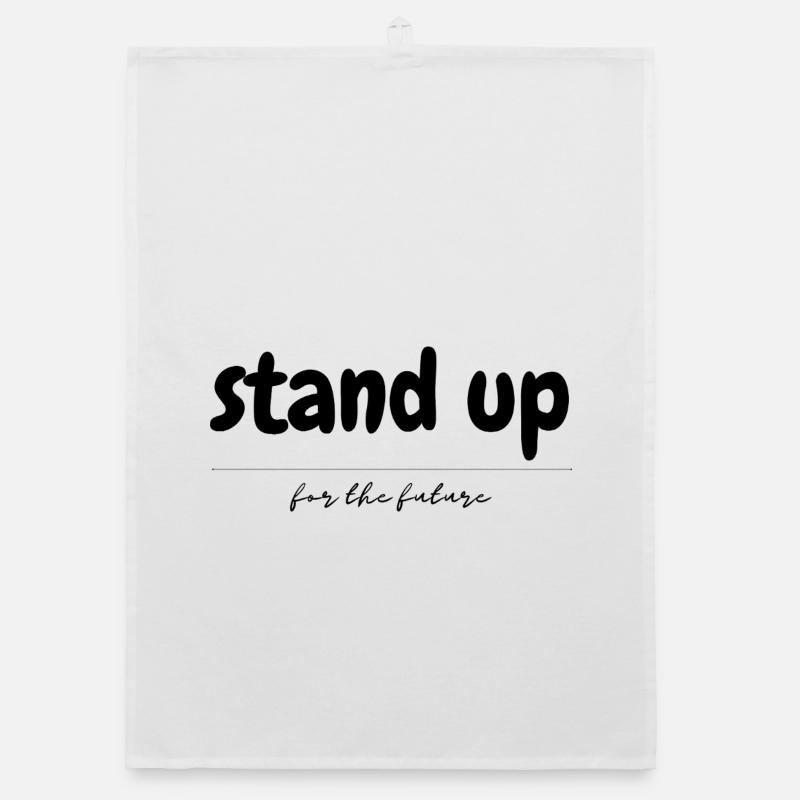 Stand Up for the future - Organic Geschirrtuch - Weiß