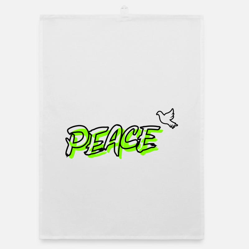 Friede Peace Friedenstaube Organic Geschirrtuch