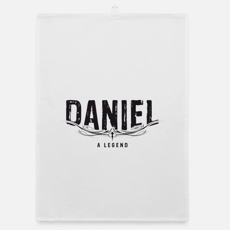 DANIEL A LEGEND décoré Torchon bio