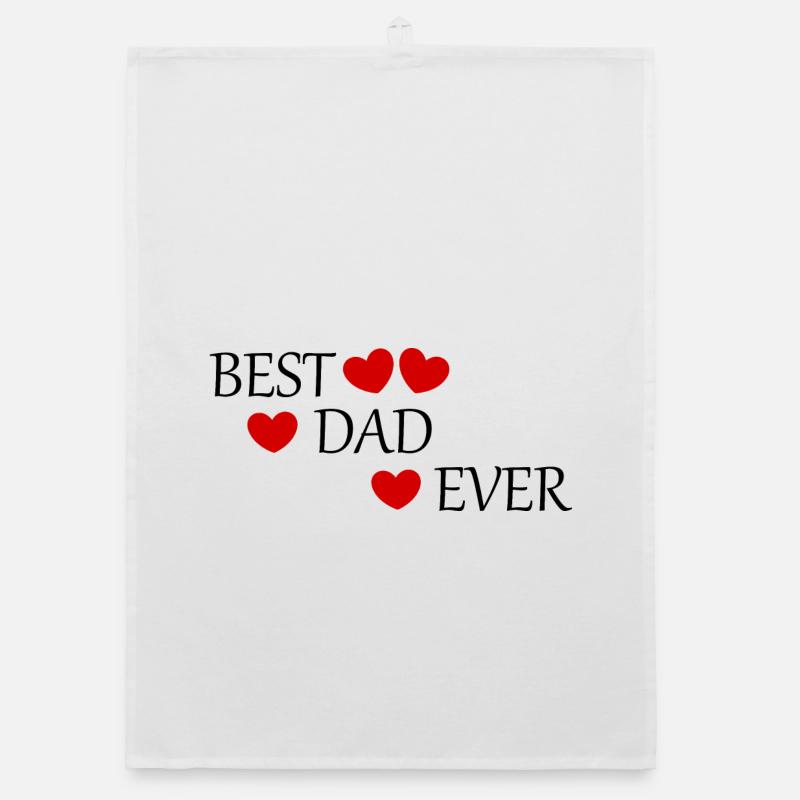 Geschenk Vater Geschenkidee Vatertag Geschenk Papa - Organic Geschirrtuch - Weiß