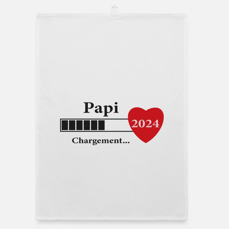 papi - futur papi chargement Torchon bio