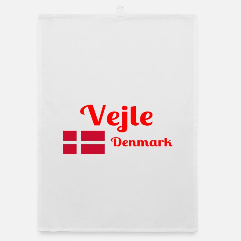 Vejle Danemark - Imprimés élégants Torchon bio
