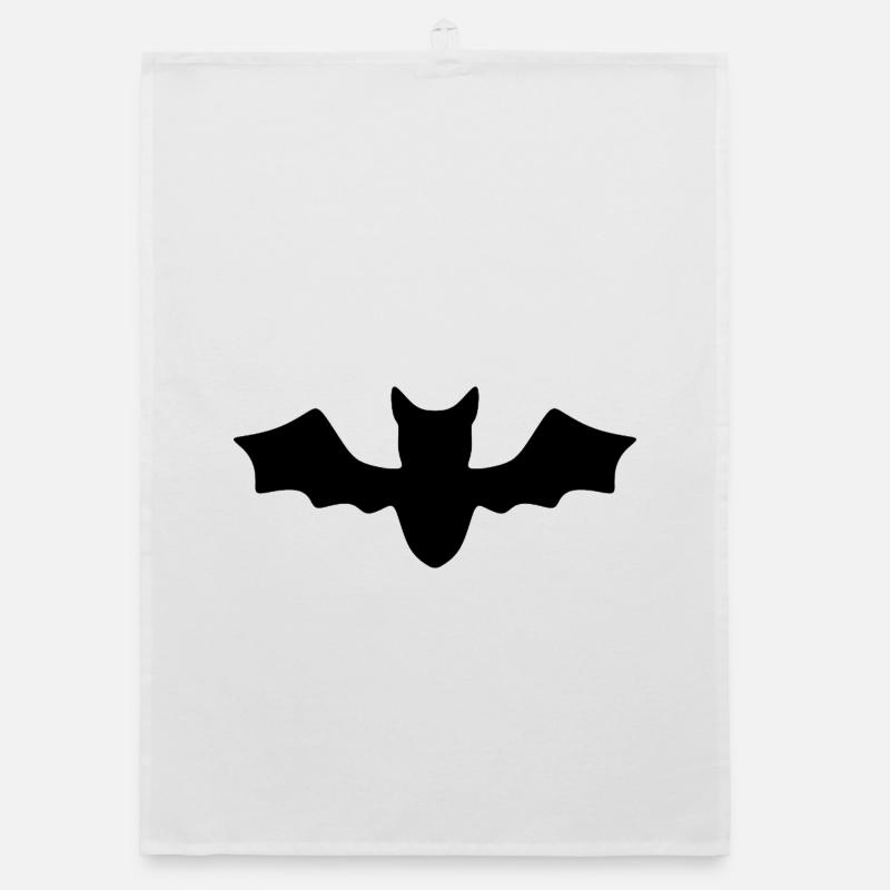 Celestial Bat Lunar Pattern on Cotton T-Shirt Organic dish towel