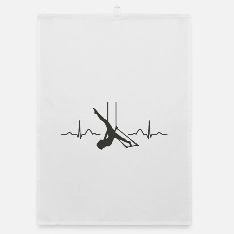 Aerialist Hearbeat ECG Cloud Swing Trapezoid Organic dish towel