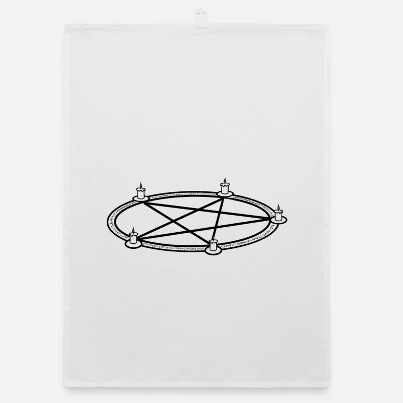 Evocation | Summoning Circle | Pentagram Organic dish towel
