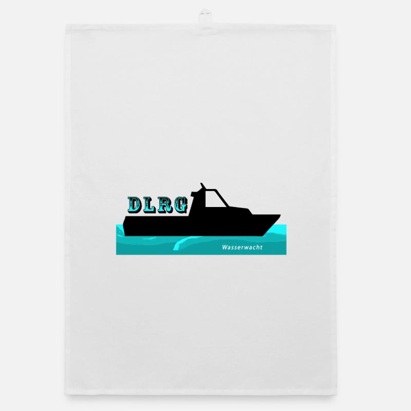 DLRG - Rettungsboot, Organic Geschirrtuch